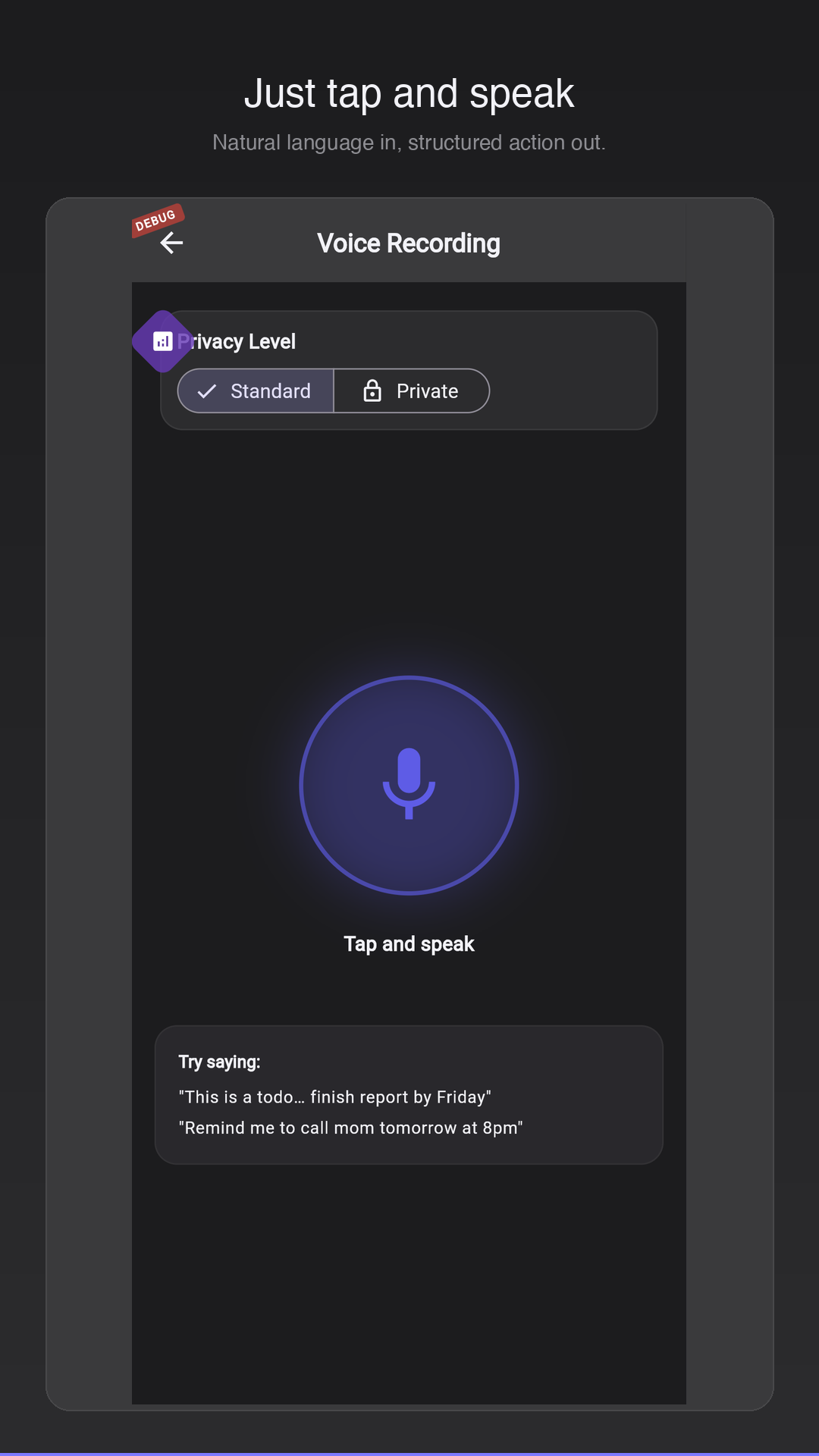 A voice journaling app for thoughts that arrive faster than typing